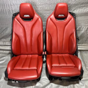 2015 2020 f83 bmw m4 convertible sakhir orange merino leather front seats / heated w/ neck warmer / f8m07